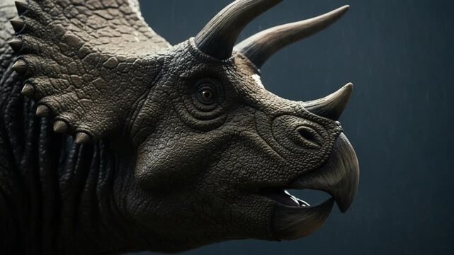 Triceratops Close-Up - A Detailed Look at the Iconic Dinosaur.