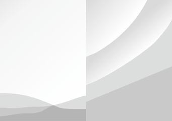 Abstract minimalist background with gentle grey and white gradient curves  for presentations, web, and print