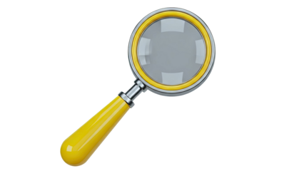 Magnifying Glass with Yellow Handle