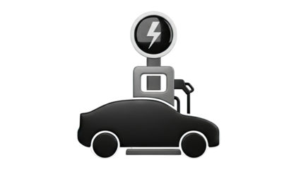 Electric Car Charging Station Icon