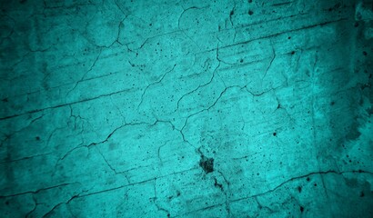 A vivid teal cracked surface texture suitable as a neutral background for graphic design, photography backdrops, or websites. The distressed