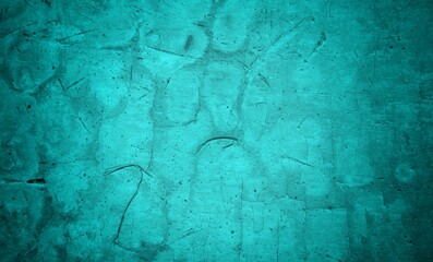 A vivid teal cracked surface texture suitable as a neutral background for graphic design, photography backdrops, or websites. The distressed