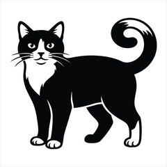 Obraz premium black cat vector