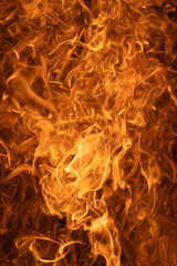 Burning abstract background. Flames abstract. Fire flames with intense glow. Inferno frame. Intense...