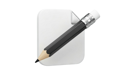 Pencil writing on a blank document icon