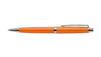Orange Ballpoint Pen with Chrome Accents