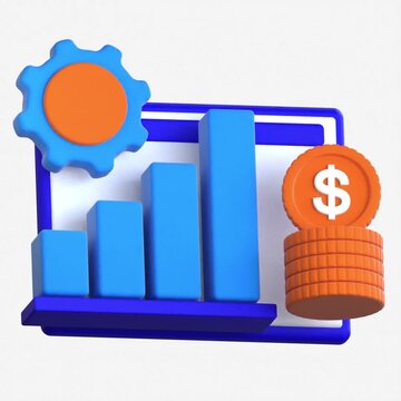 Vector icon representing profit optimization, margin improvement, and financial efficiency