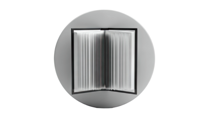 Open Book with Blank Pages on a Circular Stand