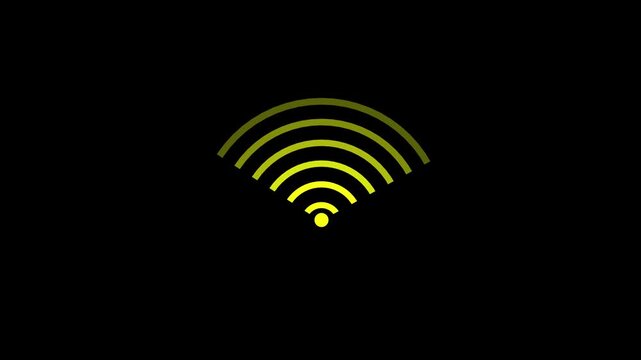 City skyline with a large wifi symbol overlay, symbolizing connectivity and urban technology,wlan lan network wireless icon. Futuristic glowing low polygonal wifi  .