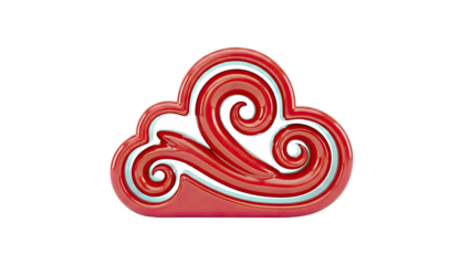 Red Chinese Cloud Motif