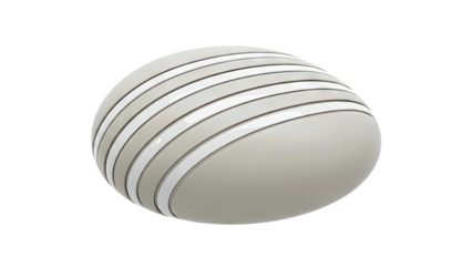 3D Render of a Textured Sphere with White Stripes