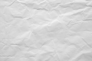 Obraz premium Blank white wrinkled crumpled paper sheet texture background