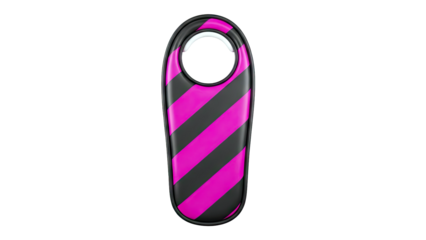 Door Hanger with Pink and Black Stripes