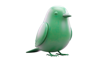 Green Cartoon Bird