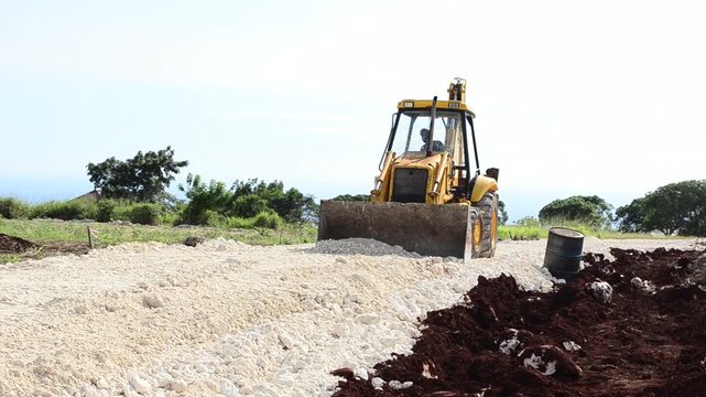 Frontend Bucket Scraping Marl On A Roadway
