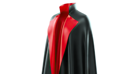 Black and Red Lined Cape