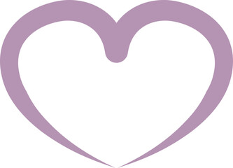 Simple heart outline suitable for romantic, healthcare, or emotional content in digital and print media.