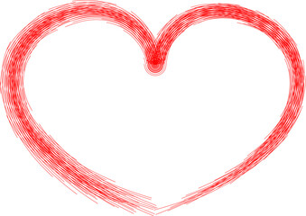 Simple heart outline for romantic, love, or health-themed designs and promotional materials.