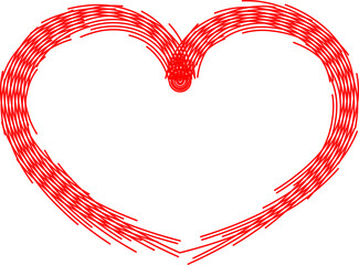 A red heart outline suitable for health, love, or romantic-themed digital content and promotional materials.