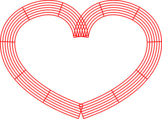 Modern heart geometric pattern suitable for romantic, health, or love-themed campaigns and digital content.