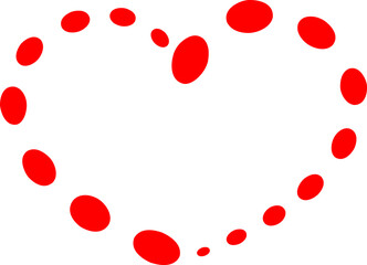 A heart shape formed by red petals, ideal for romantic, love, and celebration themes in visual content.