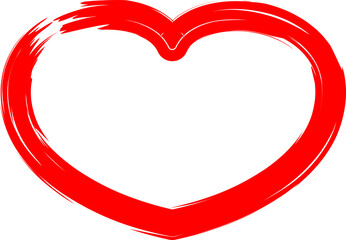 Minimalist heart outline ideal for health, love, and romance-themed web and print designs.