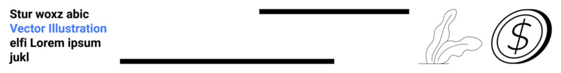 Obraz premium Finance, economy, savings, wealth, money management, investments. Abstract shapes with a dollar coin icon. Finance and economy concepts illustrated for diverse uses