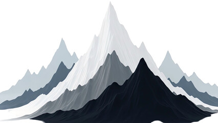 Abstract Mountain Range with Gradient Tones