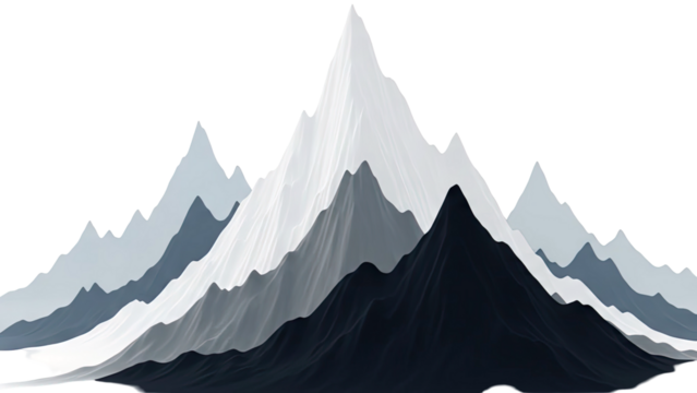 Abstract Mountain Range with Gradient Tones - Powered by Adobe