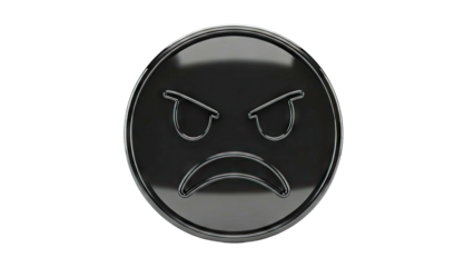 Black Angry Emoji Icon