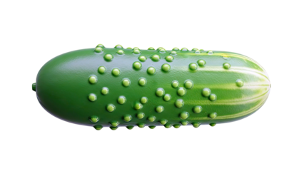 Green Gherkin Pickle with Bumpy Texture