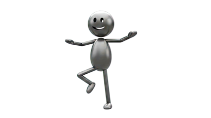 Happy Black Stick Figure Dancing