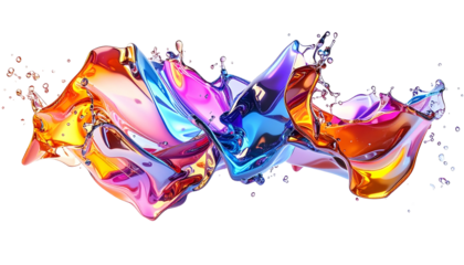 Dynamic swirl of translucent color, suggesting liquid or ethereal form