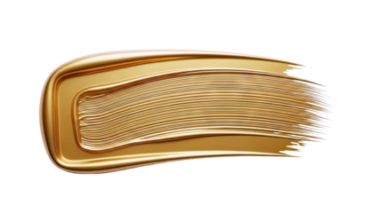 Golden Brush Stroke with Texture