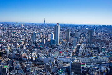 池袋上空・池袋サンシャインビル・Aerial view