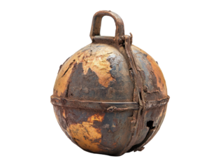 Rusty Vintage Metal Buoy Isolated