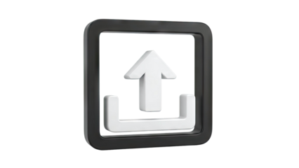 3D Upload Icon