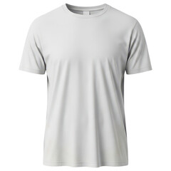 White t-shirt, casual short sleeve, clean cotton fabric on transparent background