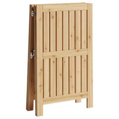 Wooden folding table, compact outdoor with slatted surface on transparent background