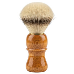 Shaving brush classic grooming wooden handle bristles on transparent background