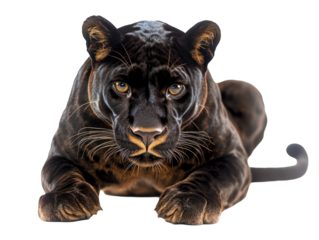 Black Panther Lying and Staring Forward