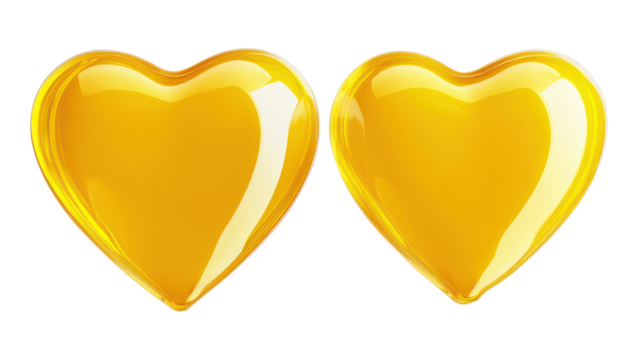 Golden hearts valentine love symbols, romantic passion design - Powered by Adobe