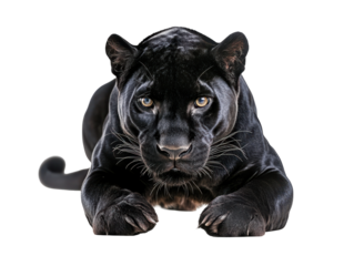 Black Panther Lying and Staring Forward