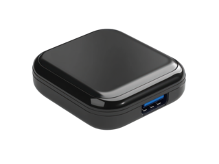 Compact black USB-C adapter