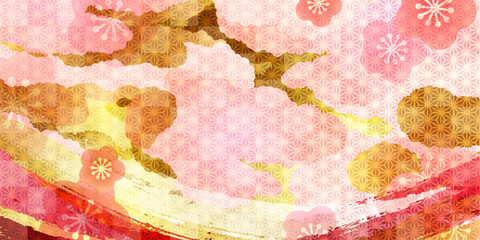 梅　節分　金　春　背景