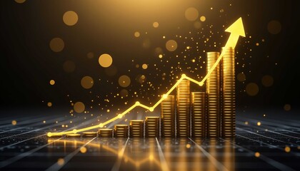 Modern financial strategy background featuring data analysis trends value performance