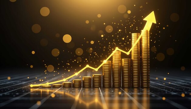 Modern financial strategy background featuring data analysis trends value performance - Powered by Adobe
