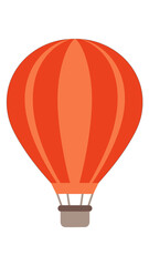 Obraz premium Vibrant Red Hot Air Balloon Floating Freely, Adventure and Travel Concept