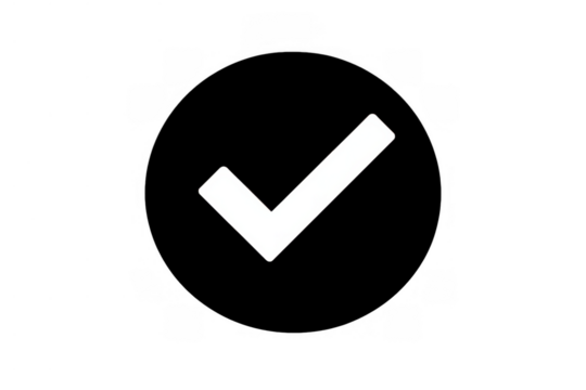Check mark icon showing acceptance, approval, success, completion, and validation for website design or mobile app interface - Powered by Adobe
