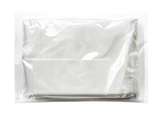 Blank transparent plastic food pouch isolated